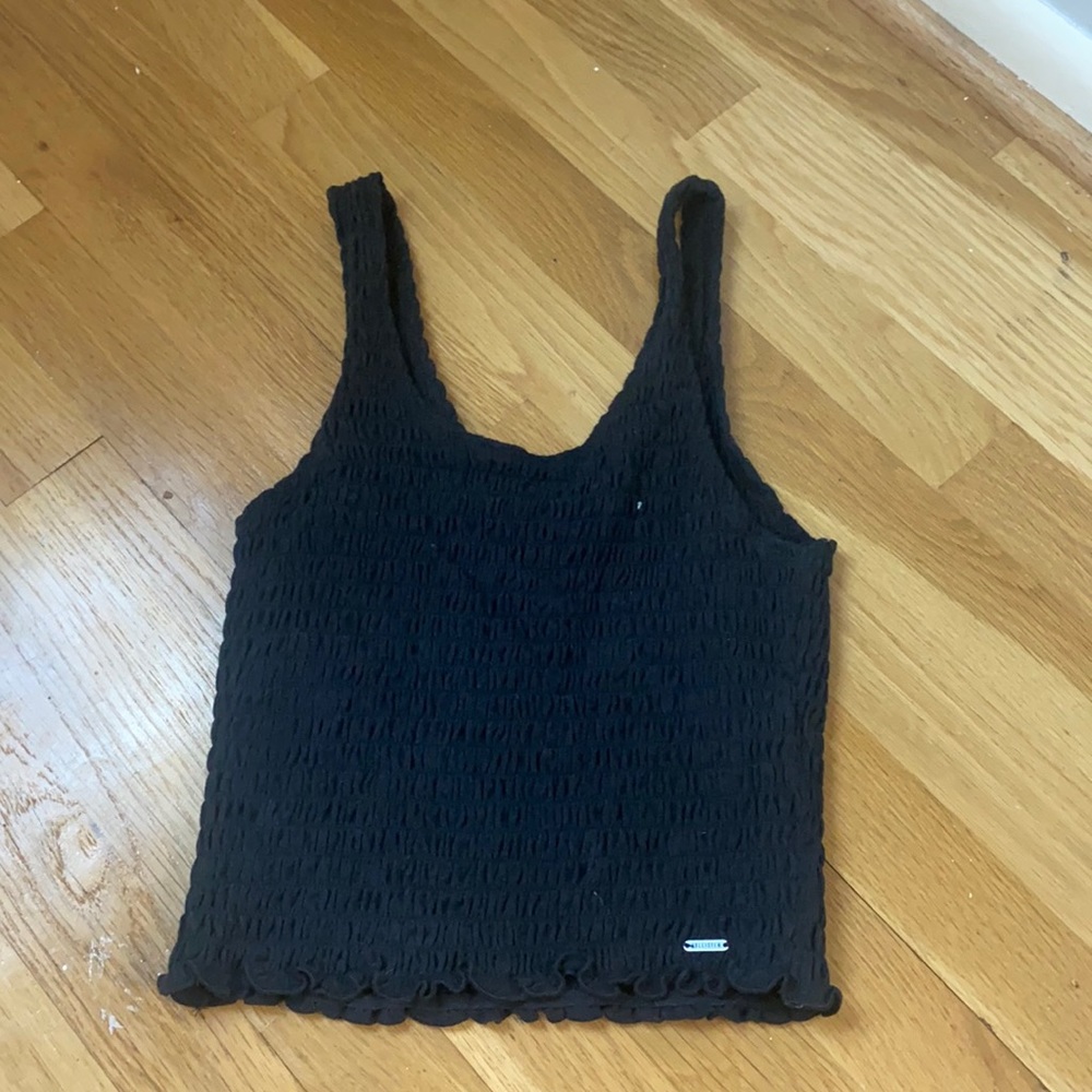 Black hollister ribbed tank top